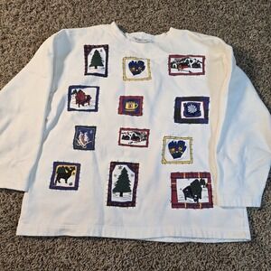 Talbots Christmas Sweatshirt Women's Size‎ Large No Size Tag